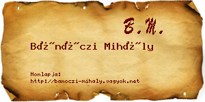 Bánóczi Mihály névjegykártya